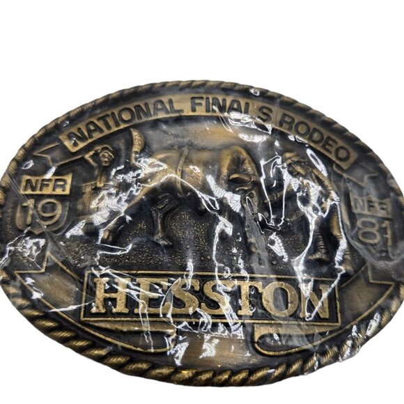 1981 NFR Rodeo Belt Buckle Hesston NOS Bull Riding Clown National Finals - Picture 7 of 11
